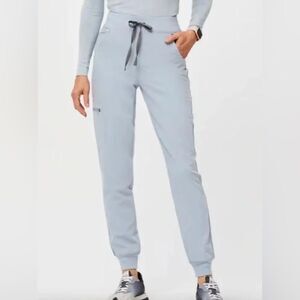 Figs Zamora High Waisted Dusty Blue Joggers Scrub Pants Womens XXL Tall Nurse